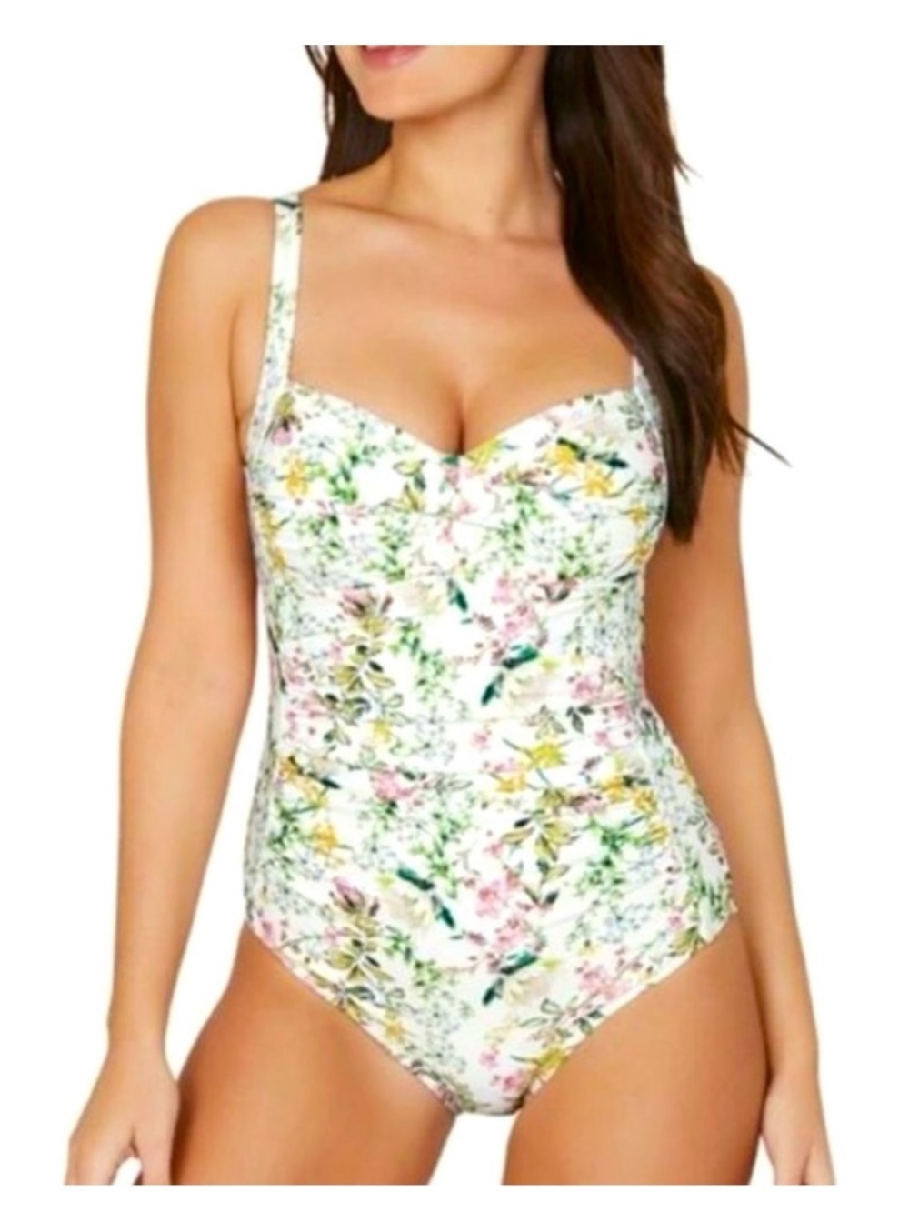 NWT New NIP TUCK Joanne Floral Twist Front One Piece Swimsuit 8 Cruise Swimsuit